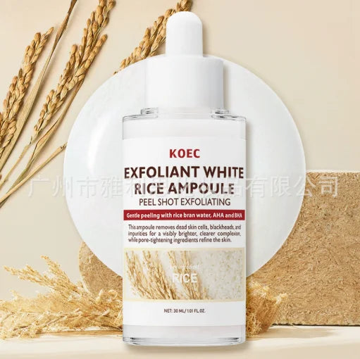 Korean White And Black Rice Exfoliating Hydrating Essence Brightening Remove Dead Skin Blackhead Soften Serum Skin Care
