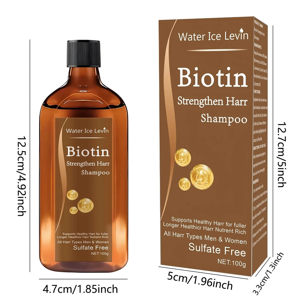 Biotin hair Growth shampoo anti-hair loss treatment for men and women rapid thickening and re-oil beauty health