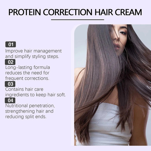Keratin Protein Hair Straightening Cream Long Lasting Smoothing Effect For Frizz Control Silky Smooth Hair Hair Care Treatment