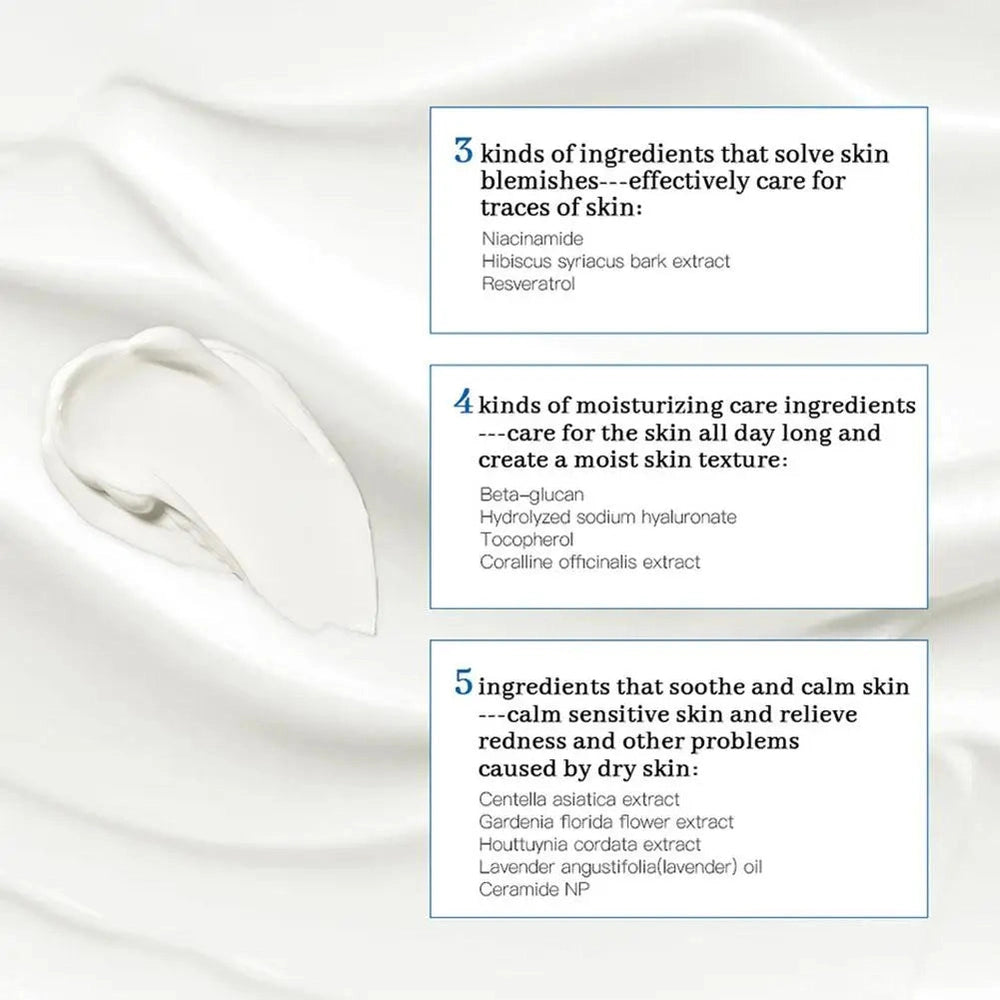 Korean Blemish Relief Face Cream Anti-Aging Moisturizer Soothing,Nourishes Repairs Korean Cosmetics for Sensitive Skin Care