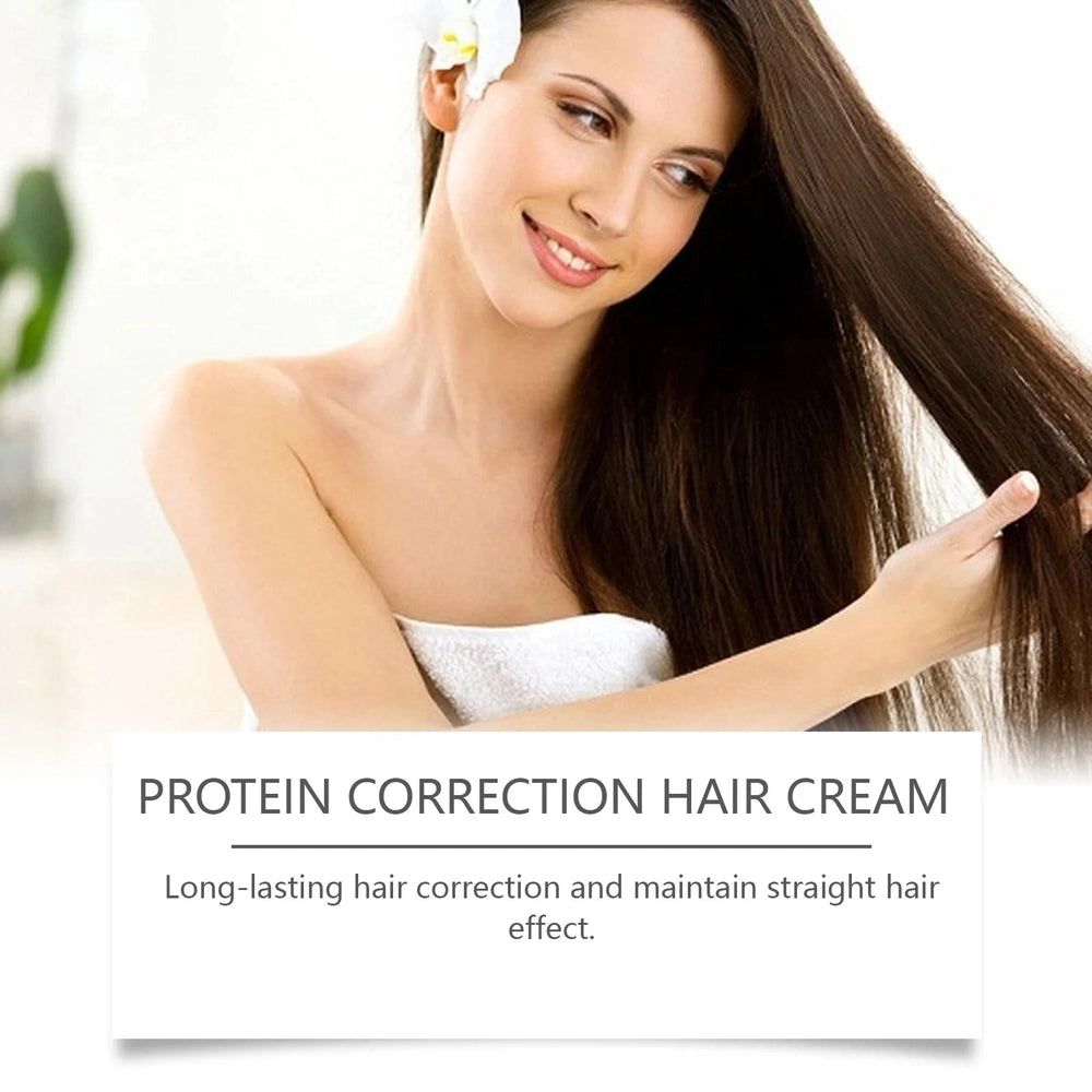 Keratin Protein Hair Straightening Cream Long Lasting Smoothing Effect For Frizz Control Silky Smooth Hair Hair Care Treatment